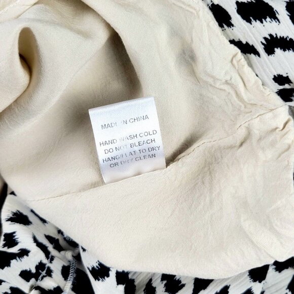 Womens L Oddy Off The Shoulder Leopard Print Elastic Waist Tiered Ruffle Dress - Picture 12 of 12